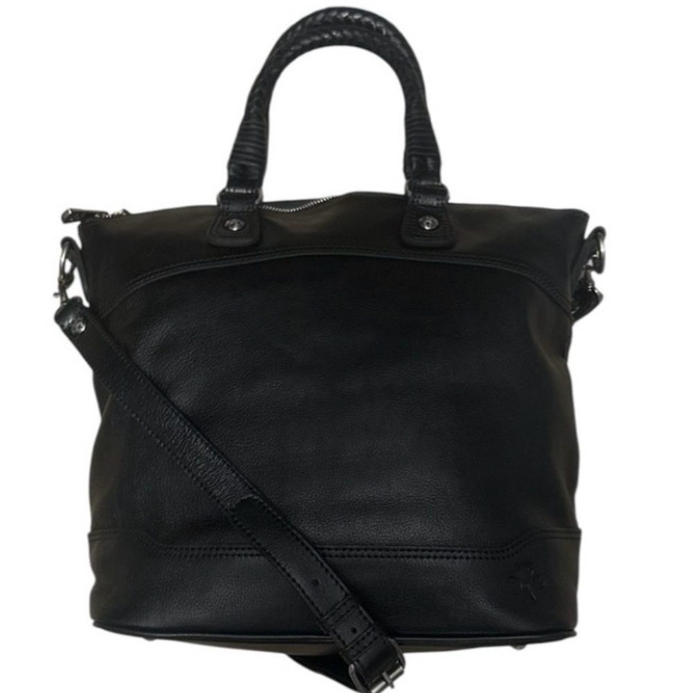 Patricia Nash Discovery Leather Large Aurelia Satchel Black NWOT